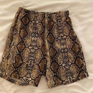 Princess Polly snake skin biker shorts